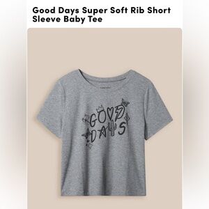 Torrid “Good Days” Ribbed Graphic Shirt